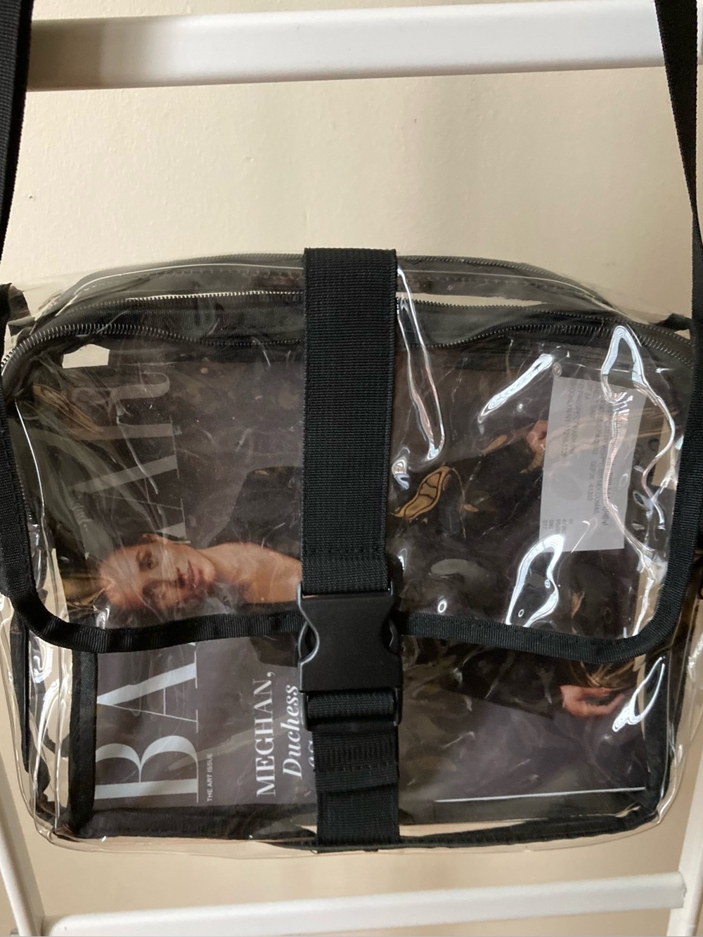 Black Adjustable Nylon Strap Bag